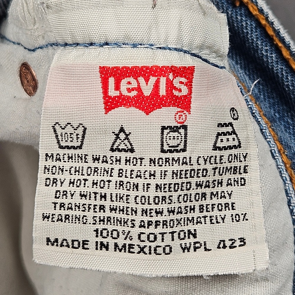 Levi's 501xx Jeans Men 40x30 Blue Medium Wash Straight Leg Button Fly Denim - Picture 8 of 11